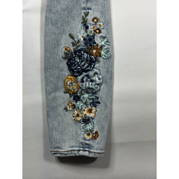 Driftwood Women's Jacki High Rise Embroidered Ankle Skinny Jeans - Size 28x27.5 - Picture 3 of 6